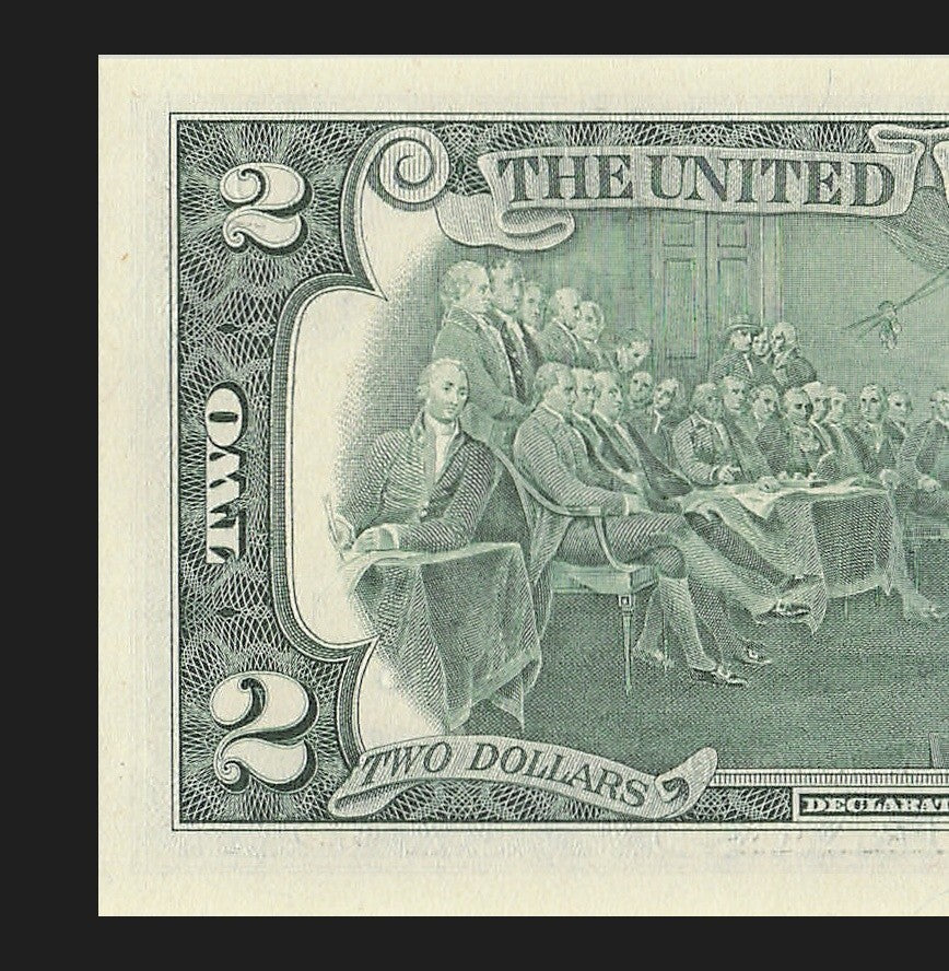 Repeater Two Dollar Bill Fancy Serial Number 2017A $2 Trinary 0s 4s 5s
