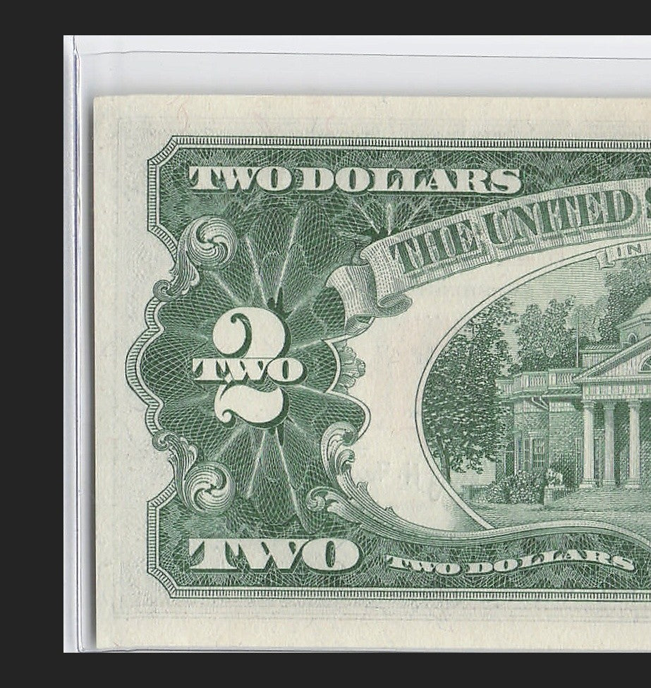 Five of a Kind 5s Fancy Serial Number Two Dollar Red Seal $2 1963A