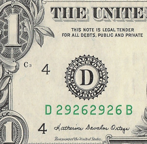 Repeater Fancy Serial Number One Dollar Bill 2s 6s 9s 1988 DB Block Trinary