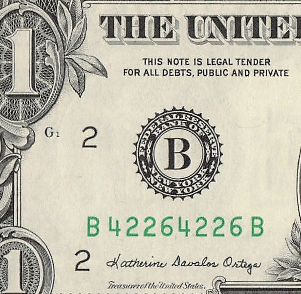 Repeater Fancy Serial Number One Dollar Bill 1985 2s 4s 6s BB Block