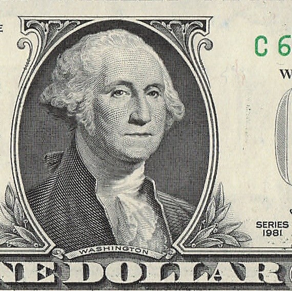 Radar Fancy Serial Number One Dollar Bill 1981 0s 2s 5s 6s  CB