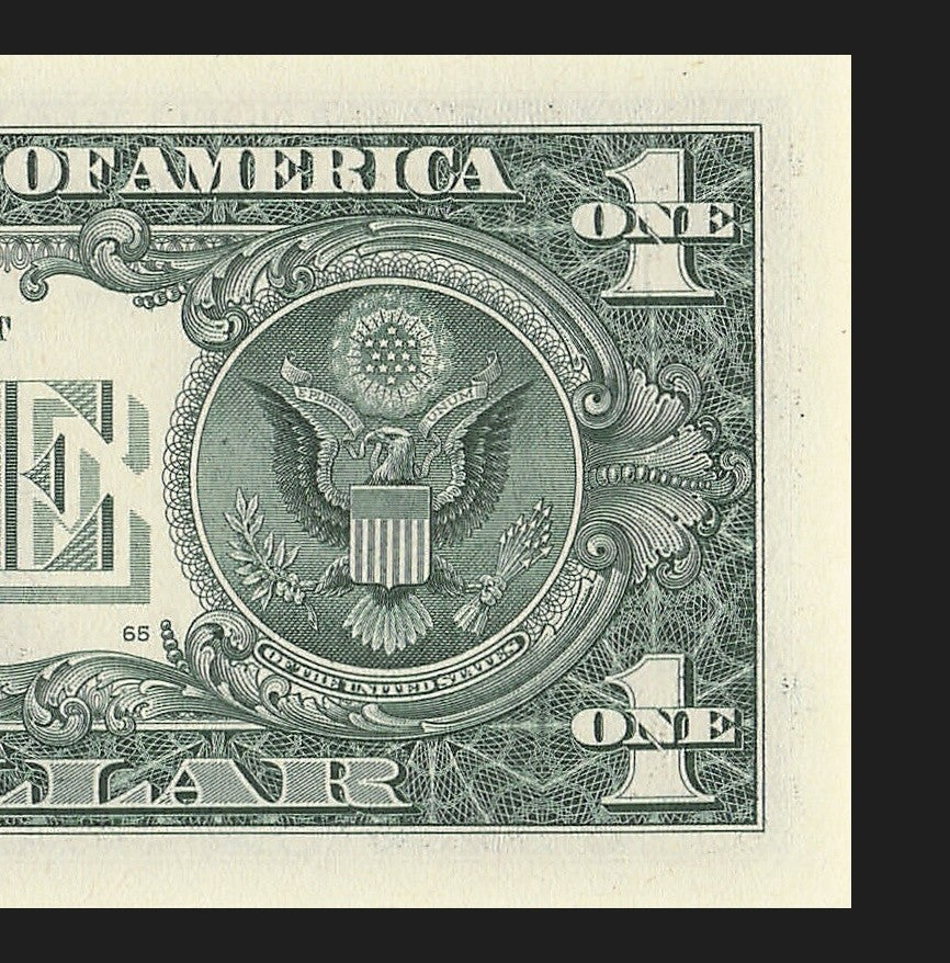 Mini Counting Ladder One Dollar Bill Fancy Serial Number 2021 $1 KA 65 64 63