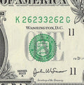 Radar Fancy Serial Number One Dollar Bill 3s 2s 6s 2003A KG Block