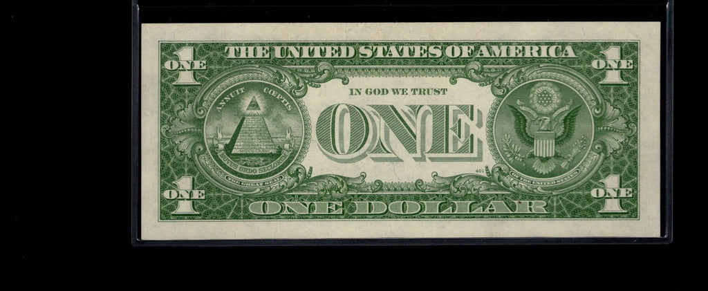 Trinary Silver Certificate One Dollar Bill 0s 4s 9s 1957A UNC