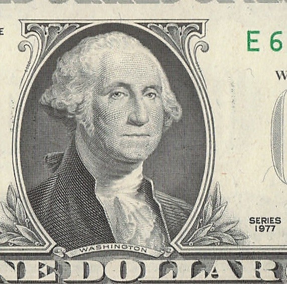 Radar Fancy Serial Number One Dollar Bill 1977 Richmond 1s 2s 5s 6s EC