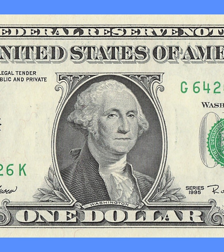 Repeater Fancy Serial Number One Dollar Bill 1985 2s 4s 6s GK Block Trinary