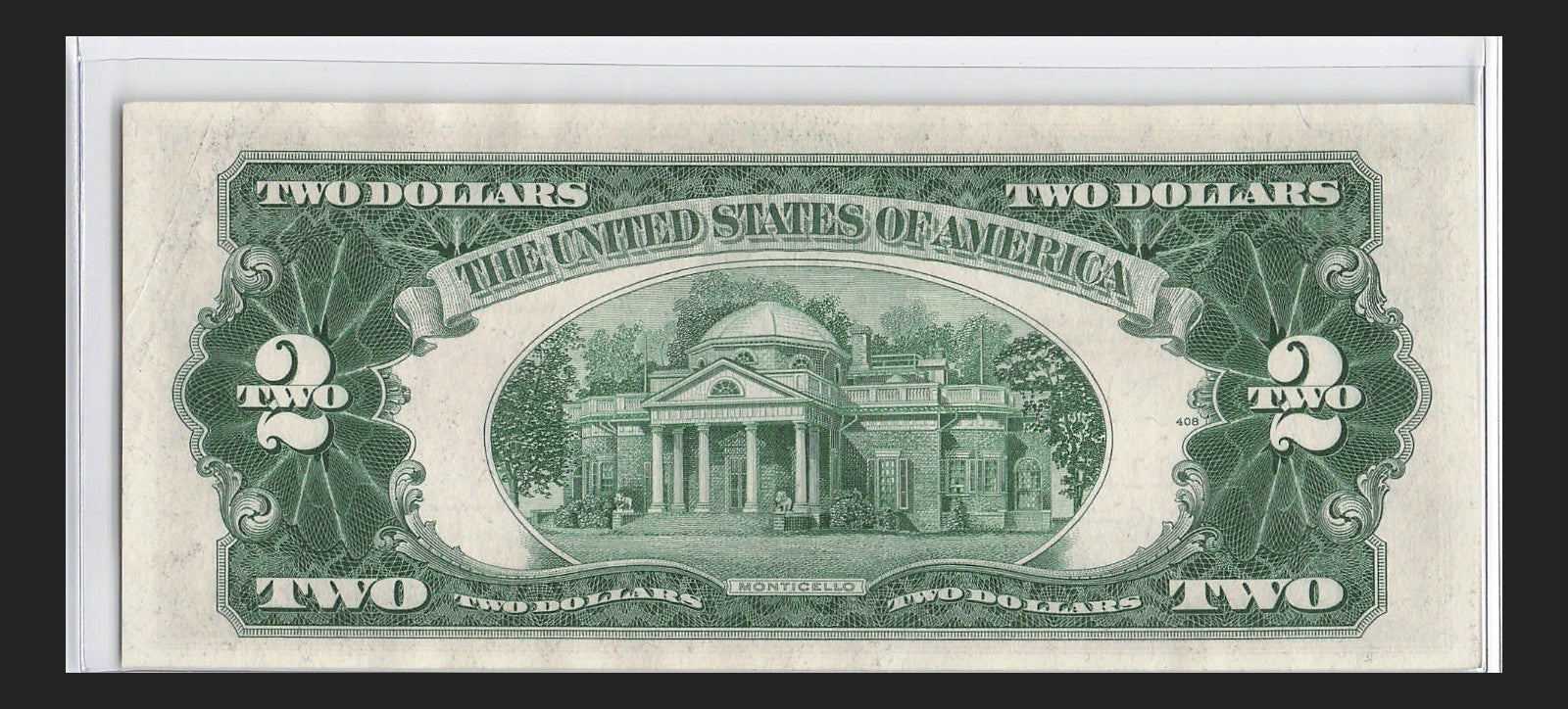 Four in a Row 1s Fancy Serial Number Two Dollar Red Seal 1953C $2 POS 3