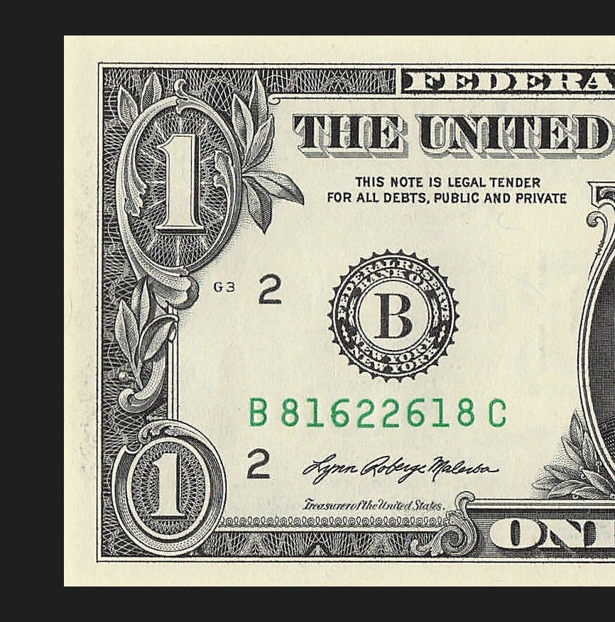 Radar Fancy Serial Number One Dollar Bill 2021 $1 BC Palindrome 8s 1s 6s 2s