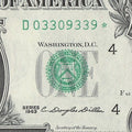 Star Note One Dollar Bill 1963 $1 D* Block Cleveland Run 1 Low Serial Trinary