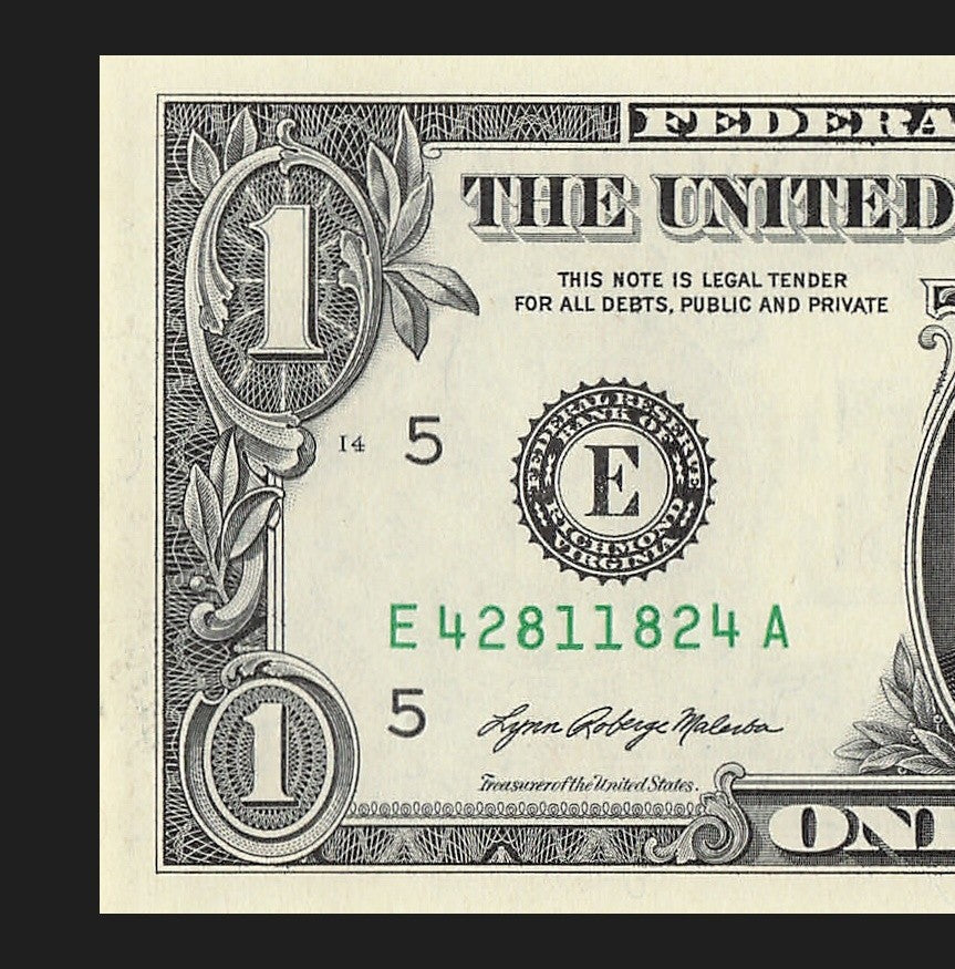 Radar Fancy Serial Number One Dollar Bill 2021 $1 EA Palindrome 4s 2s 8s 1s