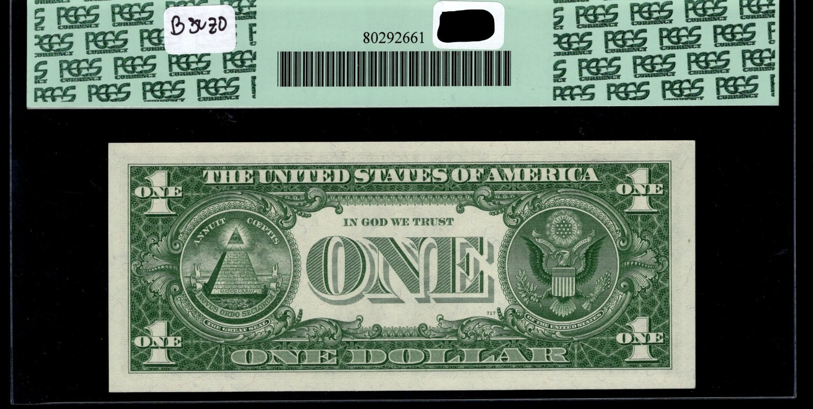 High Serial Number One Dollar Bill Boston 1963A A99999989A Seven of a kind 9s