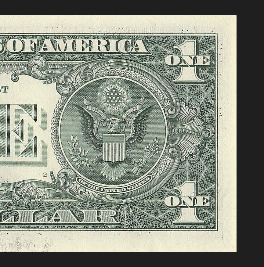 Binary Repeater Fancy Serial Number One Dollar Bill 3s 7s 2021 BA Block $1