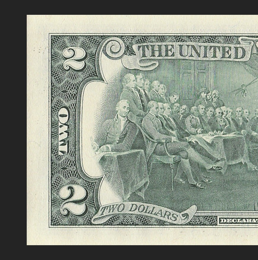 Binary Low Serial Number Star Note Two Dollar Bill F00003033* 3s 0s Atlanta