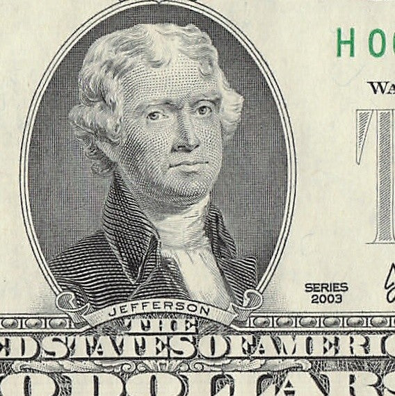 Binary Low Serial Number Star Note Two Dollar Bill H00004404* 4s 0s St Louis