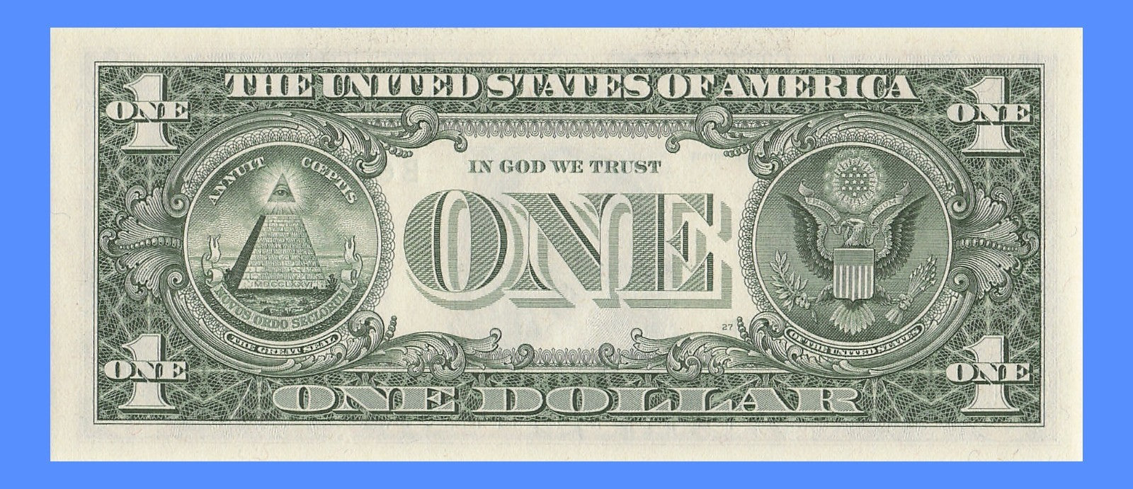 Radar Fancy Serial Number One Dollar Bill 1985 2s 6s 7s 8s BB Block Palindrome