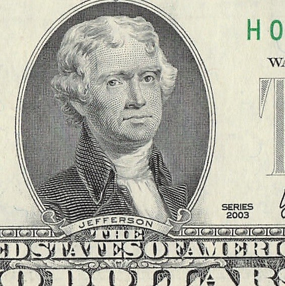 Binary Low Serial Number Star Note Two Dollar Bill H00003033* 3s 0s St Louis