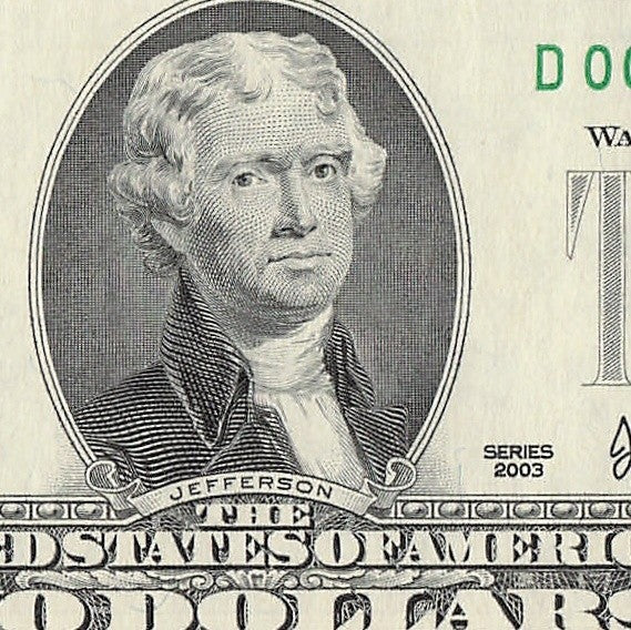 Binary Low Serial Number Star Note Two Dollar Bill D00004404* 4s 0s Cleveland