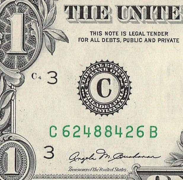 Radar Fancy Serial Number One Dollar Bill 1981 2s 4s 6s 8s  CB  All Even