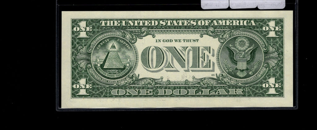 Double Quad True Binary 0s 1s Fancy Serial Number One Dollar Bill CD Block 2021