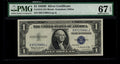 One Dollar Silver Certificate FR 1618 PMG 67 1935H $1 Motto Note