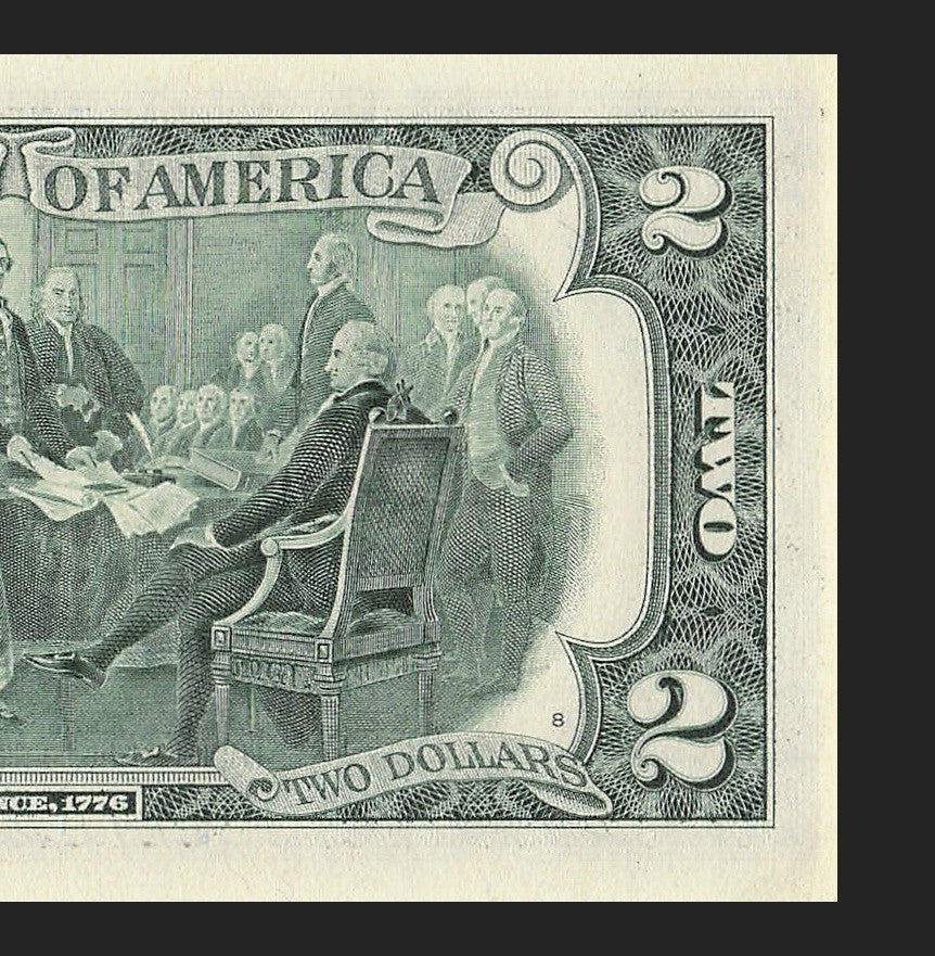 Binary Low Serial Number Star Note Two Dollar Bill C00008080* 8s 0s Philadelphia