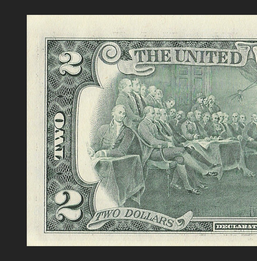 Binary Low Serial Number Star Note Two Dollar Bill G00004400* 4s 0s Chicago