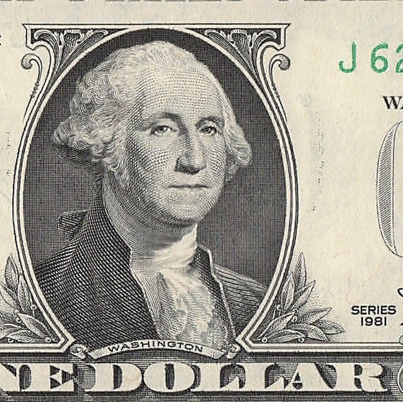Radar Fancy Serial Number One Dollar Bill 1981 2s 5s 6s JC Trinary