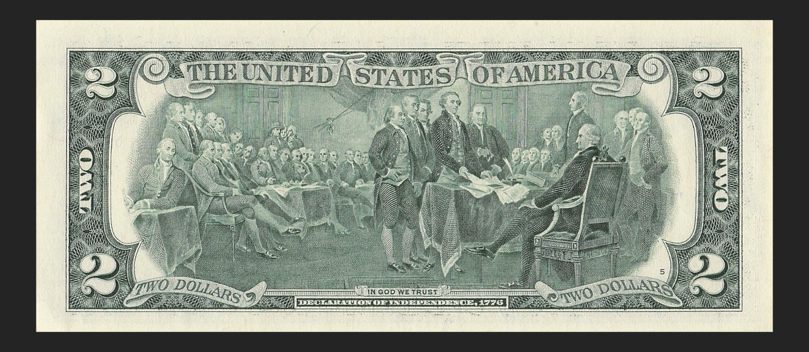 Binary Low Serial Number Star Note Two Dollar Bill D00004440* 4s 0s Cleveland
