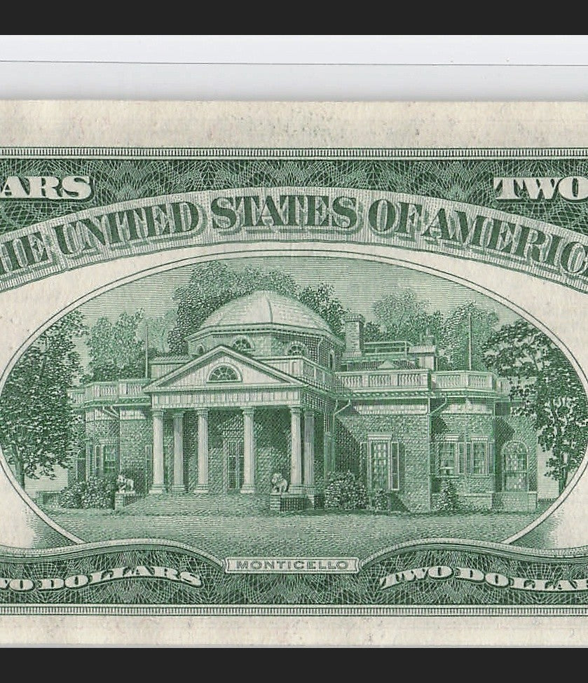 Four in a Row 1s Fancy Serial Number Two Dollar Red Seal 1953C $2 POS 3