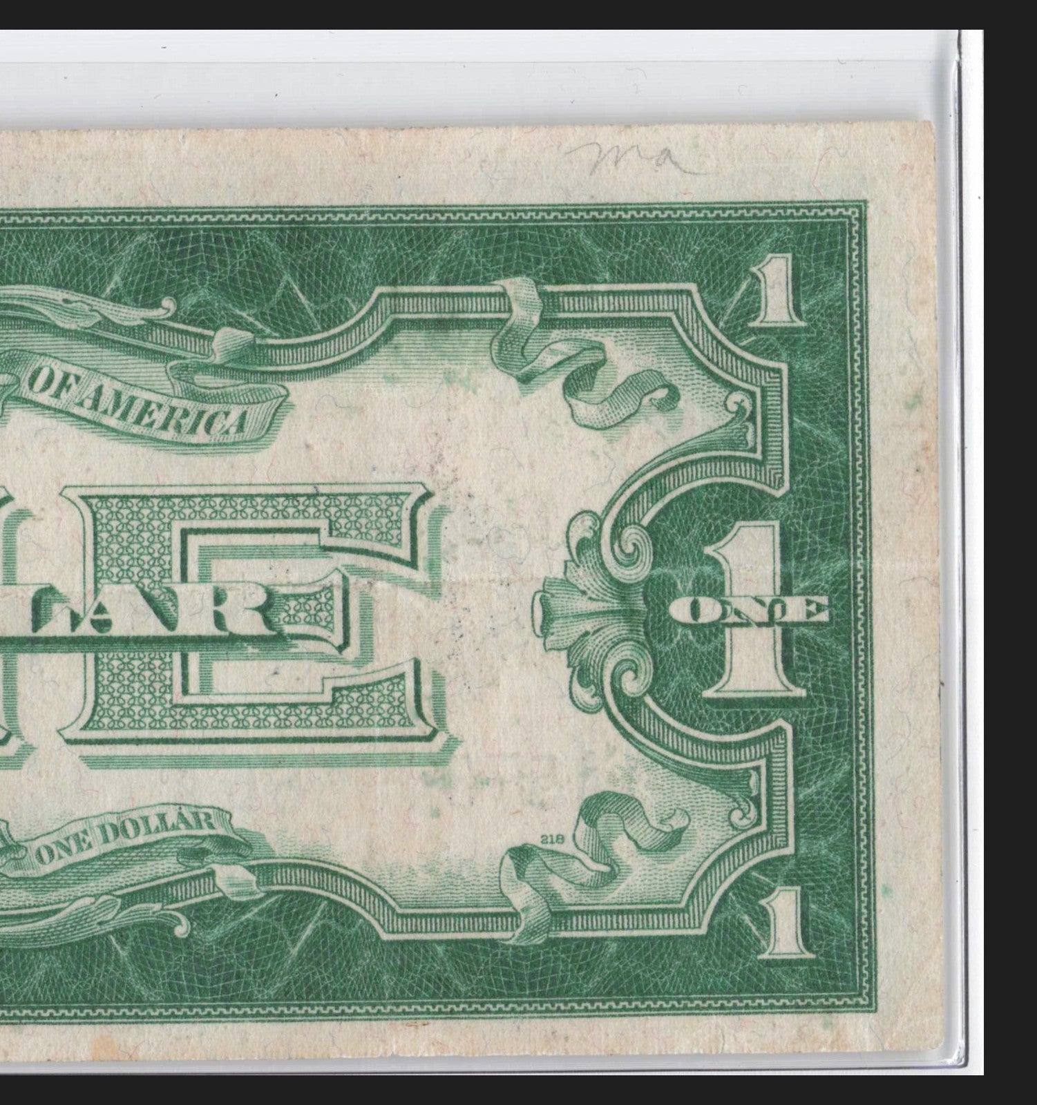 Four in a Row 6s Fancy Serial Number One Dollar Bill Funny Back Silver