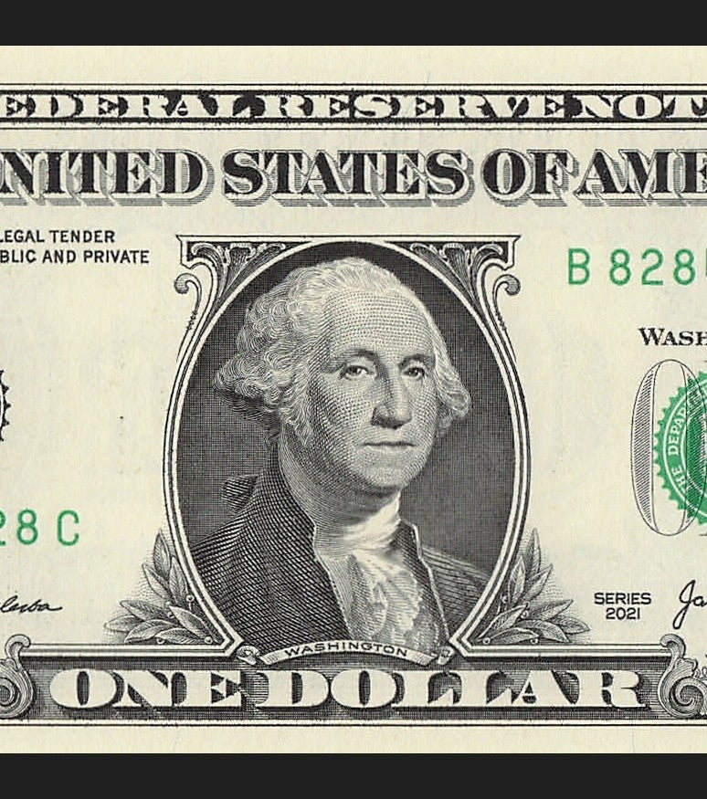 Radar Fancy Serial Number One Dollar Bill 2021 $1 BC Palindrome 2s 4s 8s