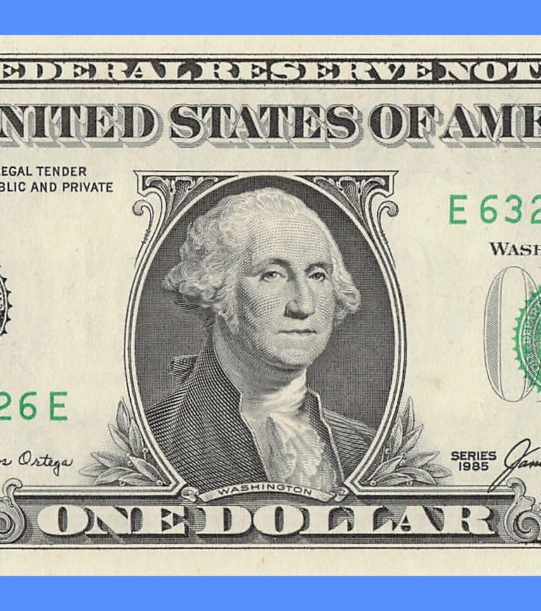 Repeater Fancy Serial Number One Dollar Bill 1985 2s 3s 6s EE Block Trinary