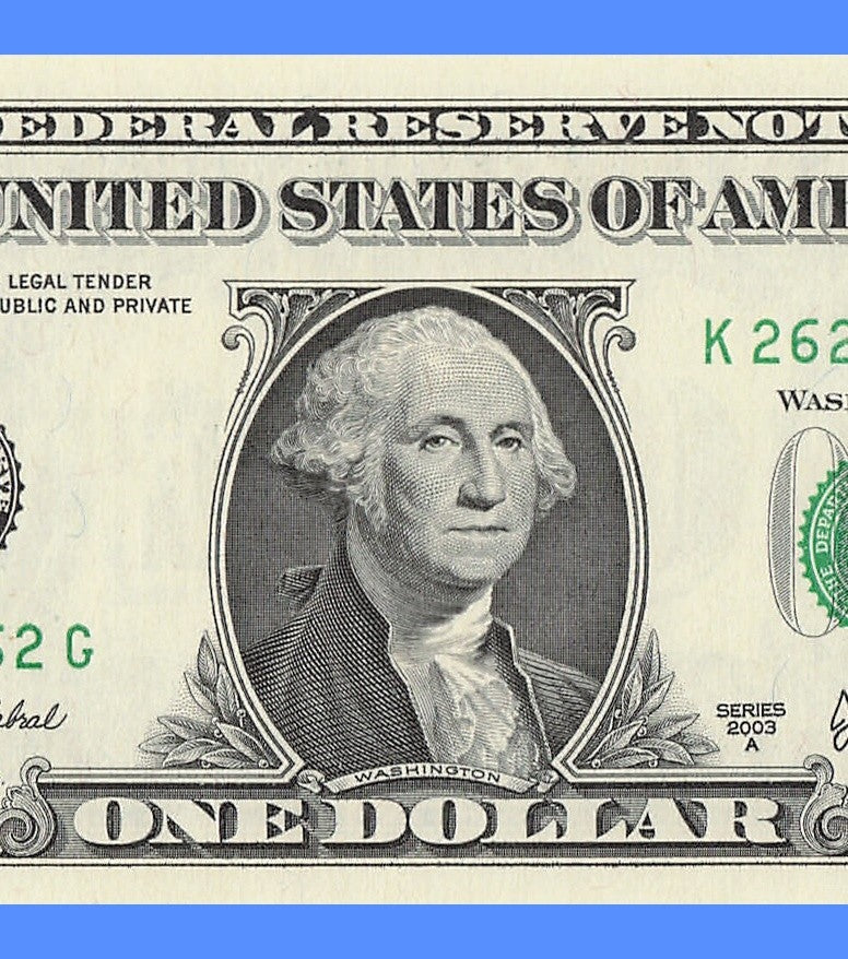 Radar Fancy Serial Number One Dollar Bill 3s 2s 6s 2003A KG Block