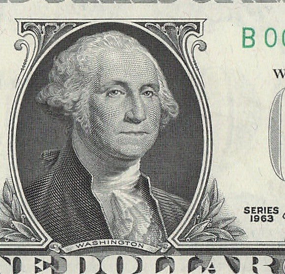 Star Note One Dollar Bill 1963 $1 B* Block New York Run 1 Low Serial Trinary