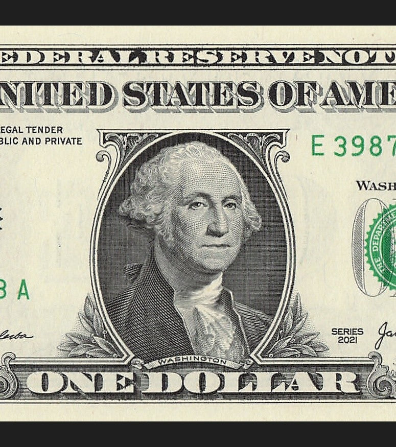 Radar Fancy Serial Number One Dollar Bill 2021 $1 EA Palindrome 3s 9s 8s 7s