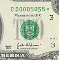 Binary Low Serial Number Star Note Two Dollar Bill C00005055* 5s 0s Philadelphia