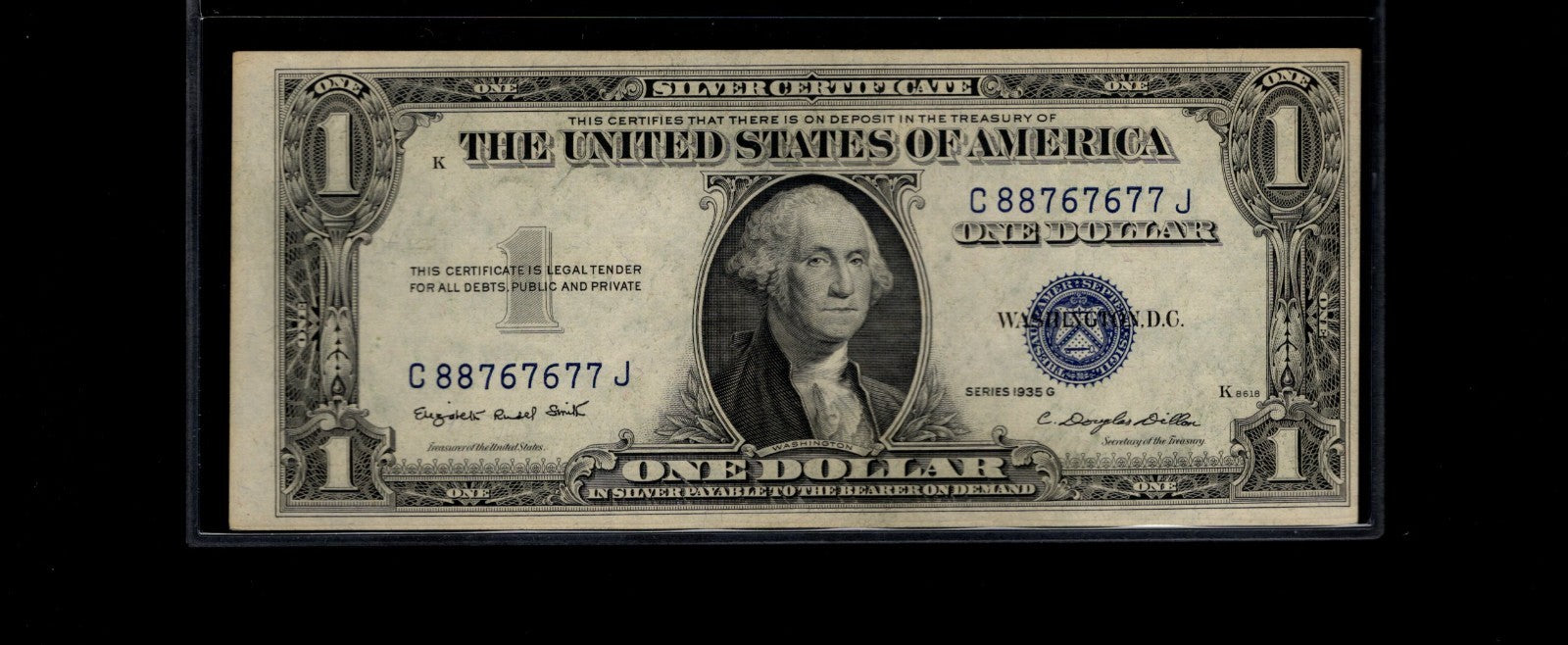 Trinary Silver Certificate One Dollar Bill 6s 7s 8s 1935G UNC NO MOTO