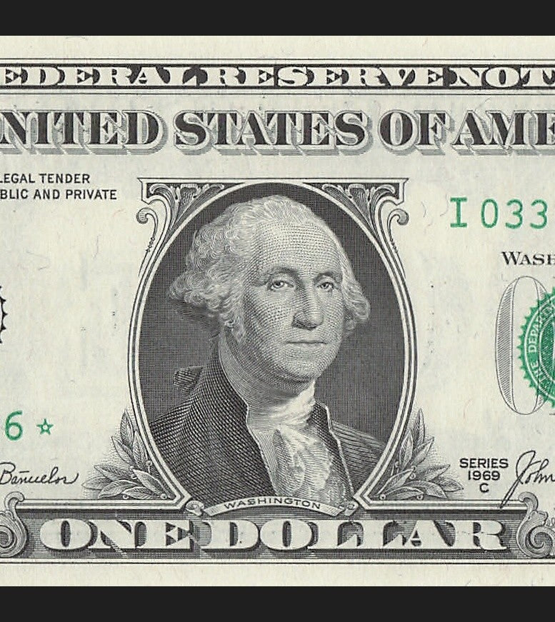 Star Note One Dollar Bill 1969C $1 I* Block Minneapolis Run 1 640K Run UNC