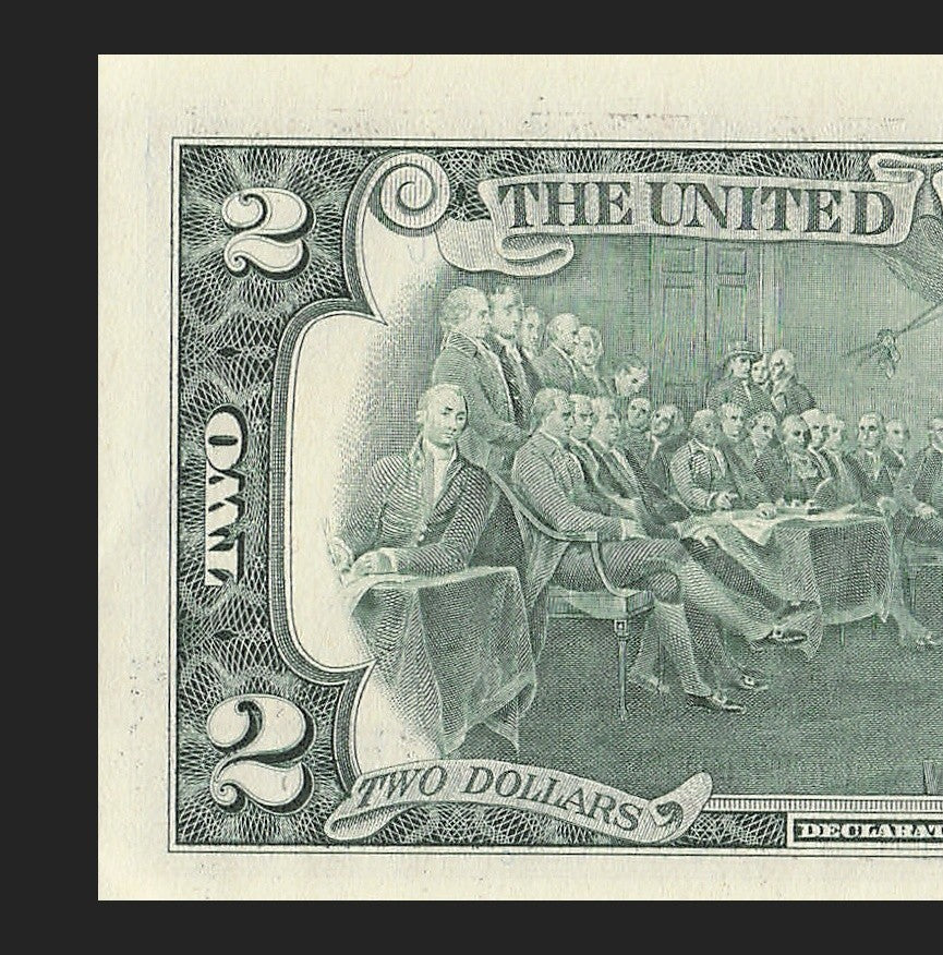 Binary Low Serial Number Star Note Two Dollar Bill G00003033* 3s 0s Chicago