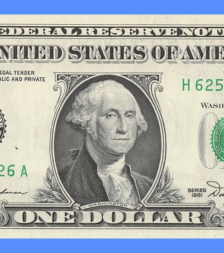 Radar Fancy Serial Number One Dollar Bill 1981 2s 5s 6s  HA