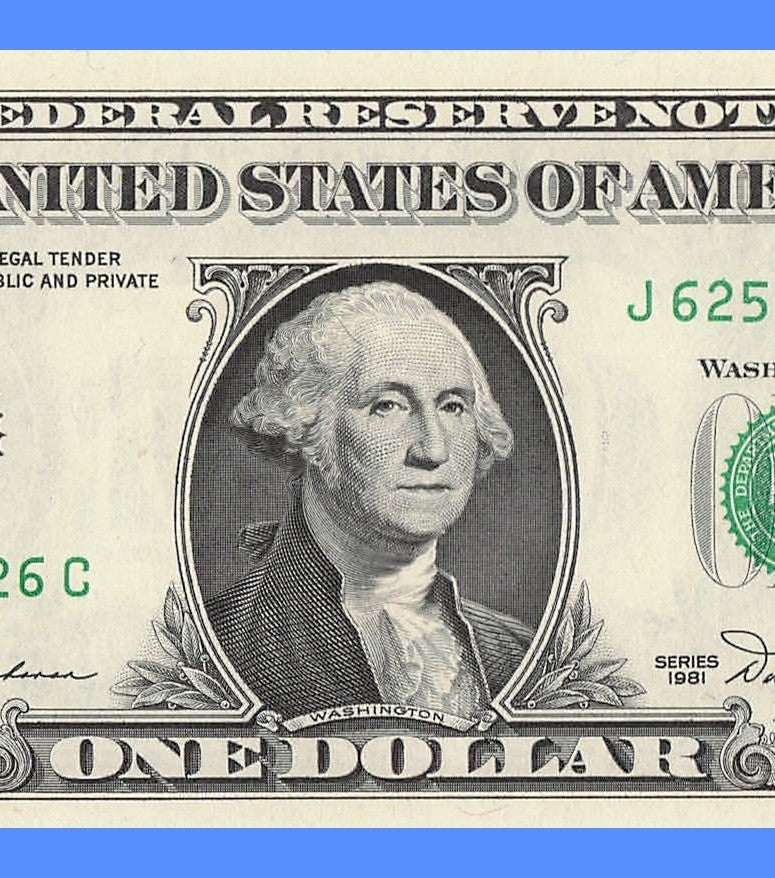 Radar Fancy Serial Number One Dollar Bill 1981 2s 5s 6s 9s JL
