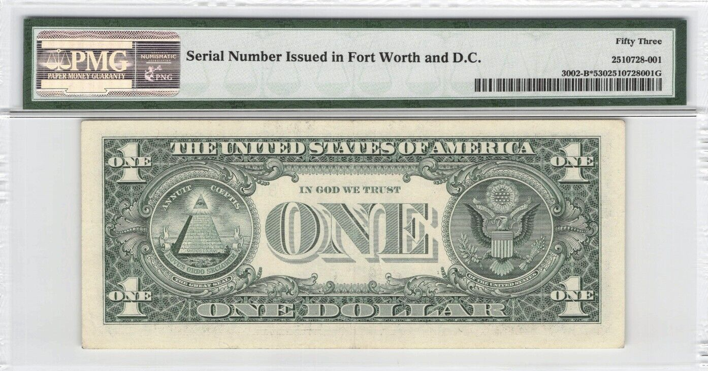 2013 $1 Star Note Duplicate Serial Error Pair TOP POP 53 66 PMG Highest Grade