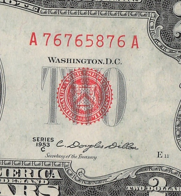 Mini Super Repeater Fancy Serial Number Two Dollar Red Seal 1953C 76s