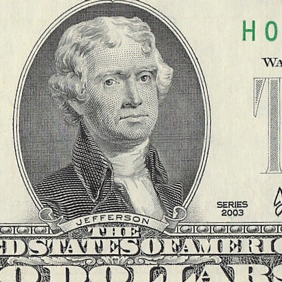 Binary Low Serial Number Star Note Two Dollar Bill H00003303* 3s 0s St Louis