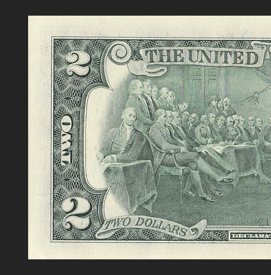 Binary Low Serial Number Star Note Two Dollar Bill A00009909* 9s 0s Boston