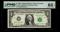 Low Serial Number 58 Fancy Serial Number One Dollar Bill PMG D00000058B