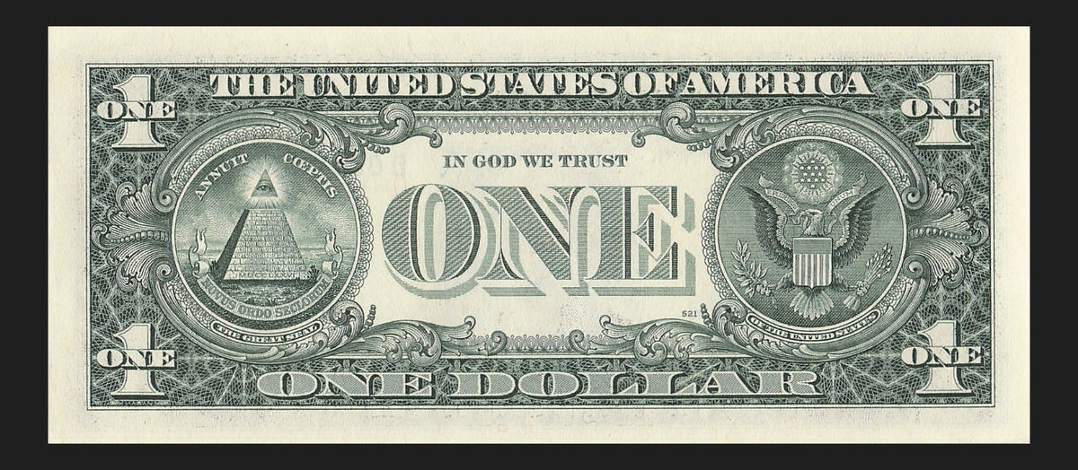 Bookend Fancy Serial Number One Dollar Star Note 00s Cleveland 1995 $1