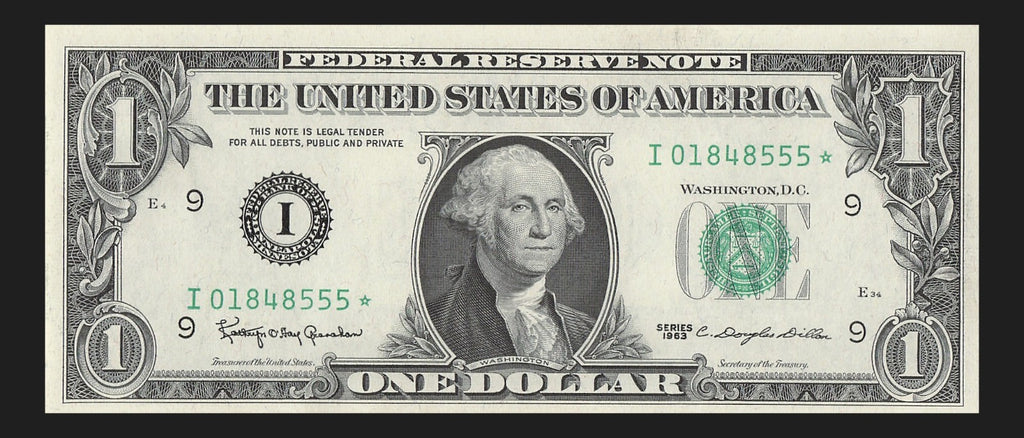 Star Note One Dollar Bill 1963 $1 I* Block Minneapolis Run 1 UNC