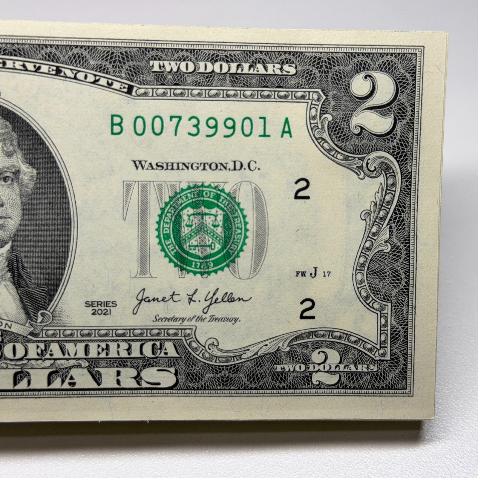 NEW 2021 $2 Two Dollar Bill New York JAMES BOND 007 SEQ From PACK BUYING 1 NOTE