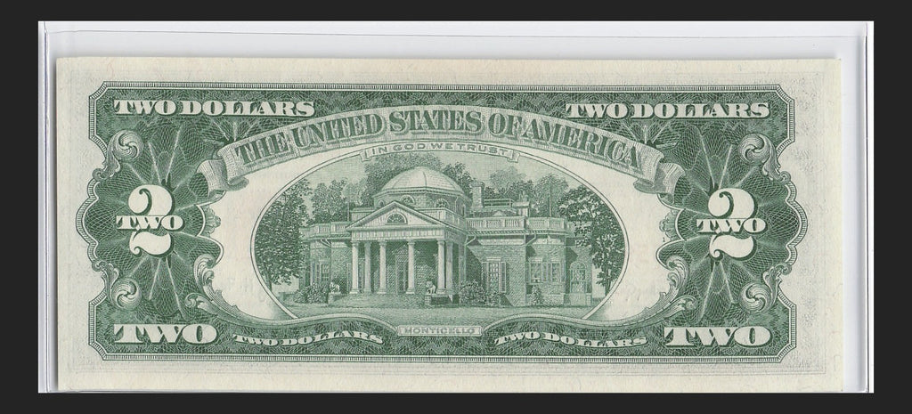 Five of a Kind 5s Fancy Serial Number Two Dollar Red Seal $2 1963A